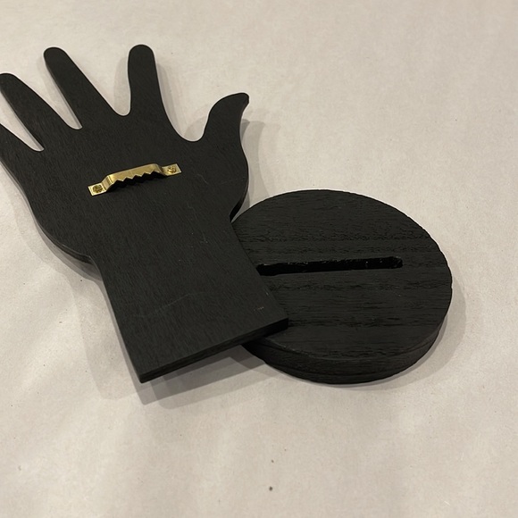 Wooden hand stand jewelry display stand, black in color - Picture 3 of 3